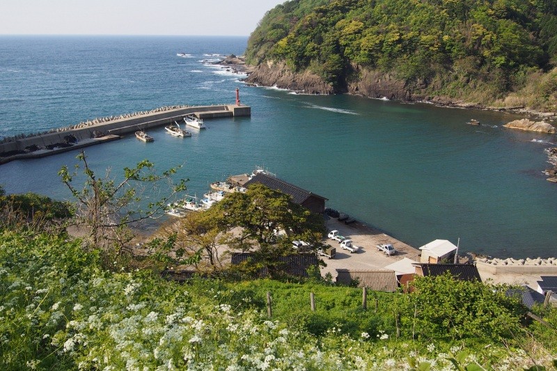 鎧駅から見下ろす入江