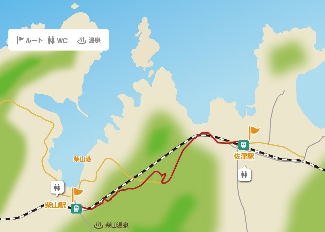 JR佐津駅着【コース18】北前船が寄港した天然の良港を歩く（佐津駅～柴山駅）