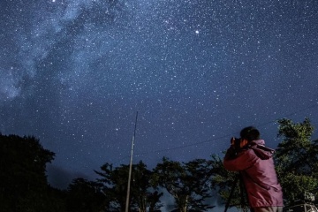 星空の下で夜時間